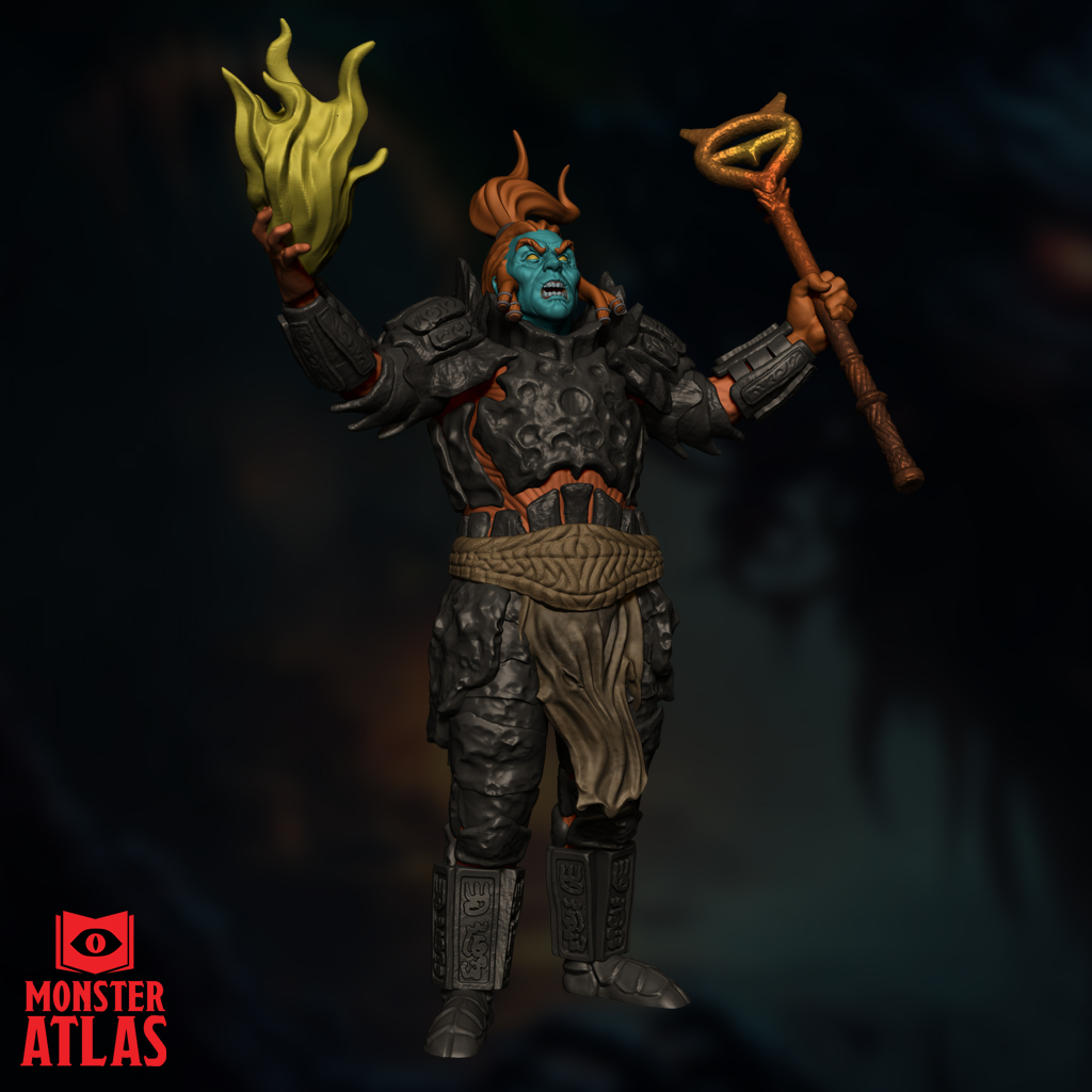 Fire Giant | Flame Giant Warlord | Giant Rampage Boss | DnD 5e STL Miniature | 32mm Resin